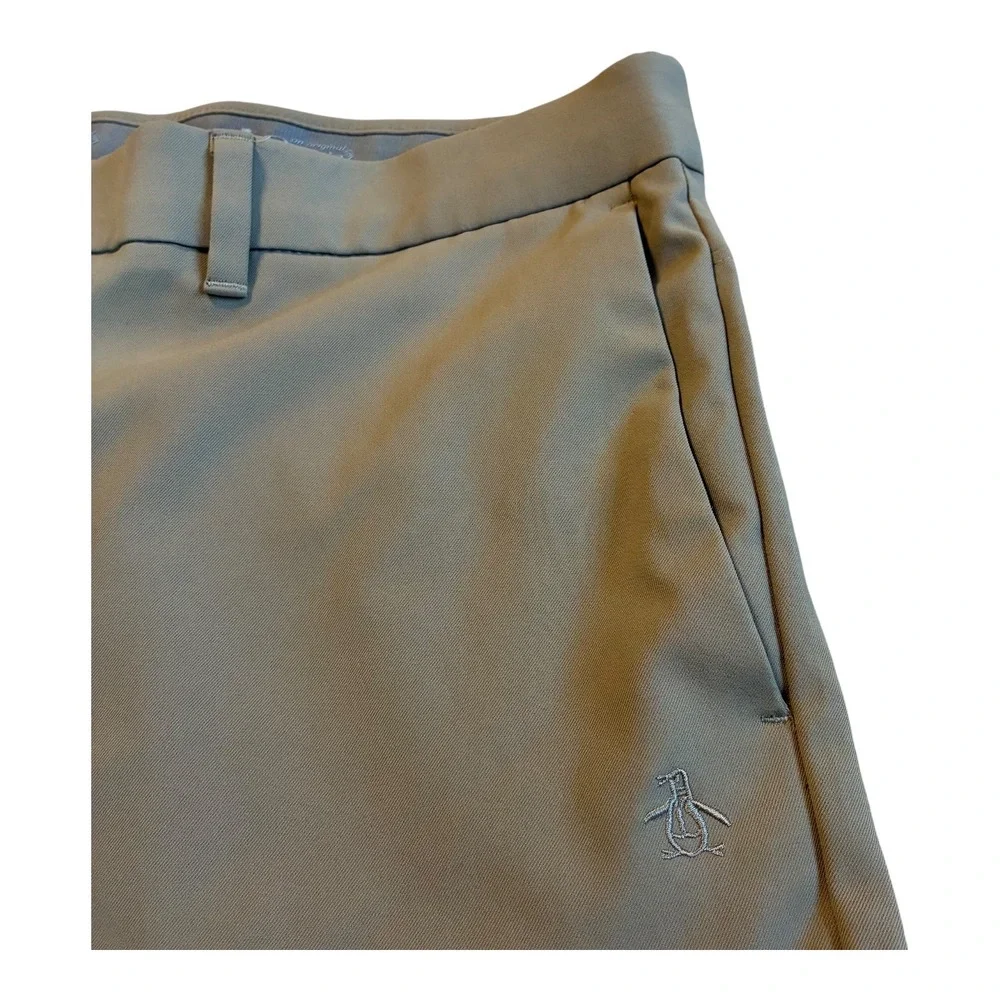 Penguin Golf Shorts Mens 38 Beige Flat Front Casual Classic Fit Lightweight‎